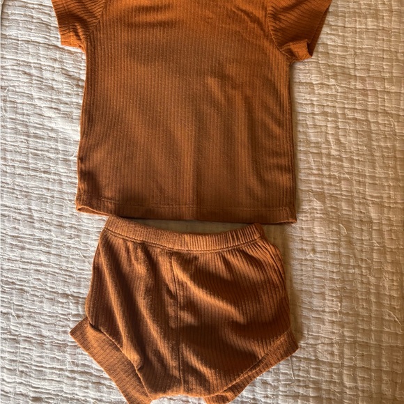 Orange Ribbed Mebie Baby Matching Set - Picture 4 of 4